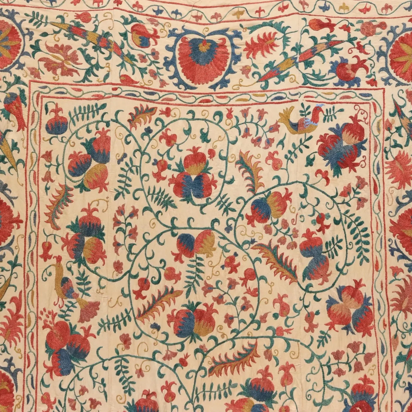 Uzbek handmade embroidery suzani. Bedspread, Bedcover, Wall hanging, Tapestry, Wall decor, Throw, tablecloth.