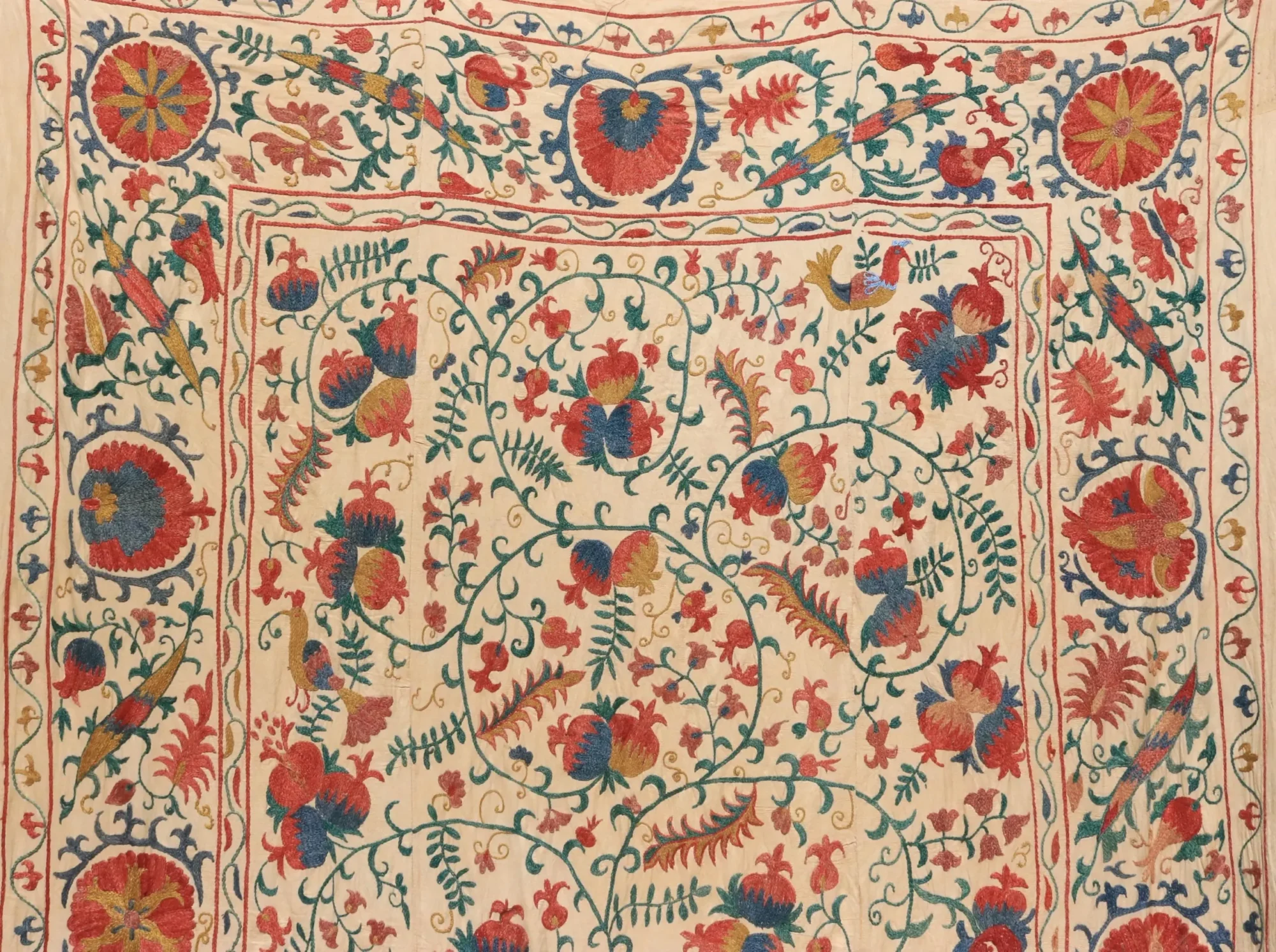 Uzbek handmade embroidery suzani. Bedspread, Bedcover, Wall hanging, Tapestry, Wall decor, Throw, tablecloth.