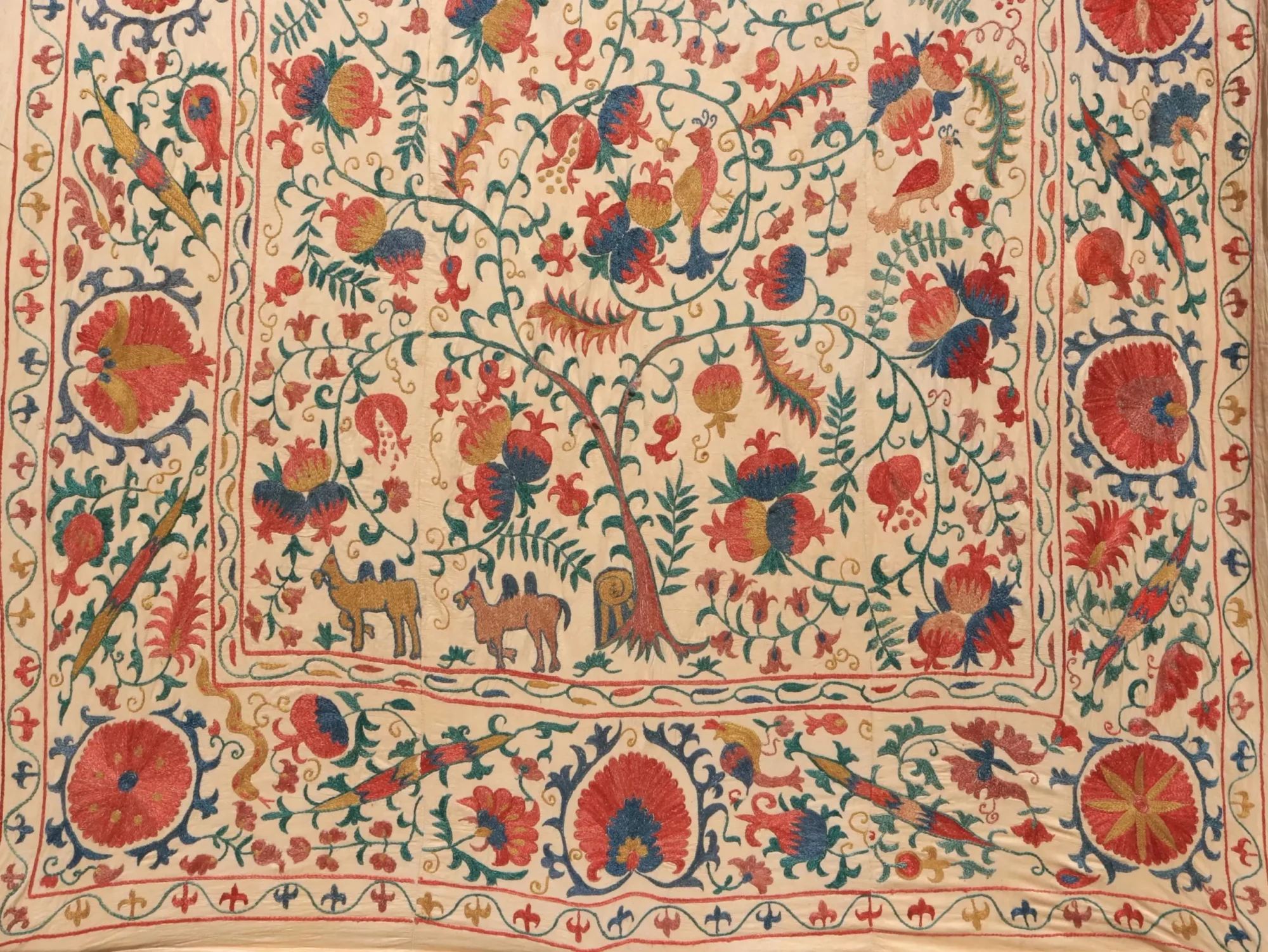 Uzbek handmade embroidery suzani. Bedspread, Bedcover, Wall hanging, Tapestry, Wall decor, Throw, tablecloth.