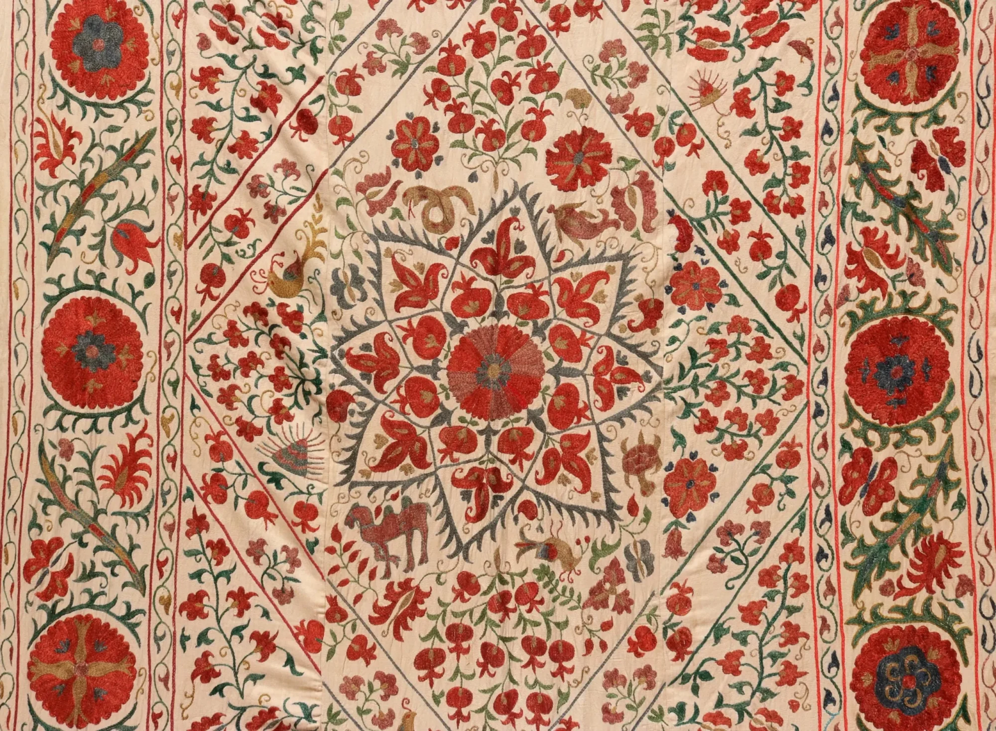 Uzbek handmade embroidery suzani. Bedspread, Bedcover, Wall hanging, Tapestry, Wall decor, Throw, tablecloth.