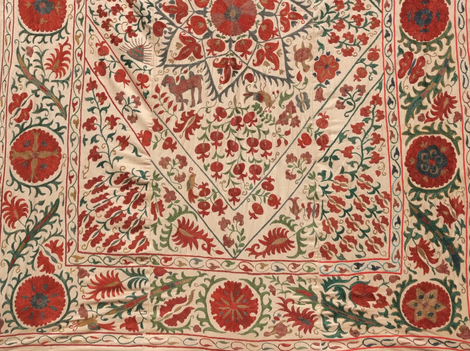 Uzbek handmade embroidery suzani. Bedspread, Bedcover, Wall hanging, Tapestry, Wall decor, Throw, tablecloth.