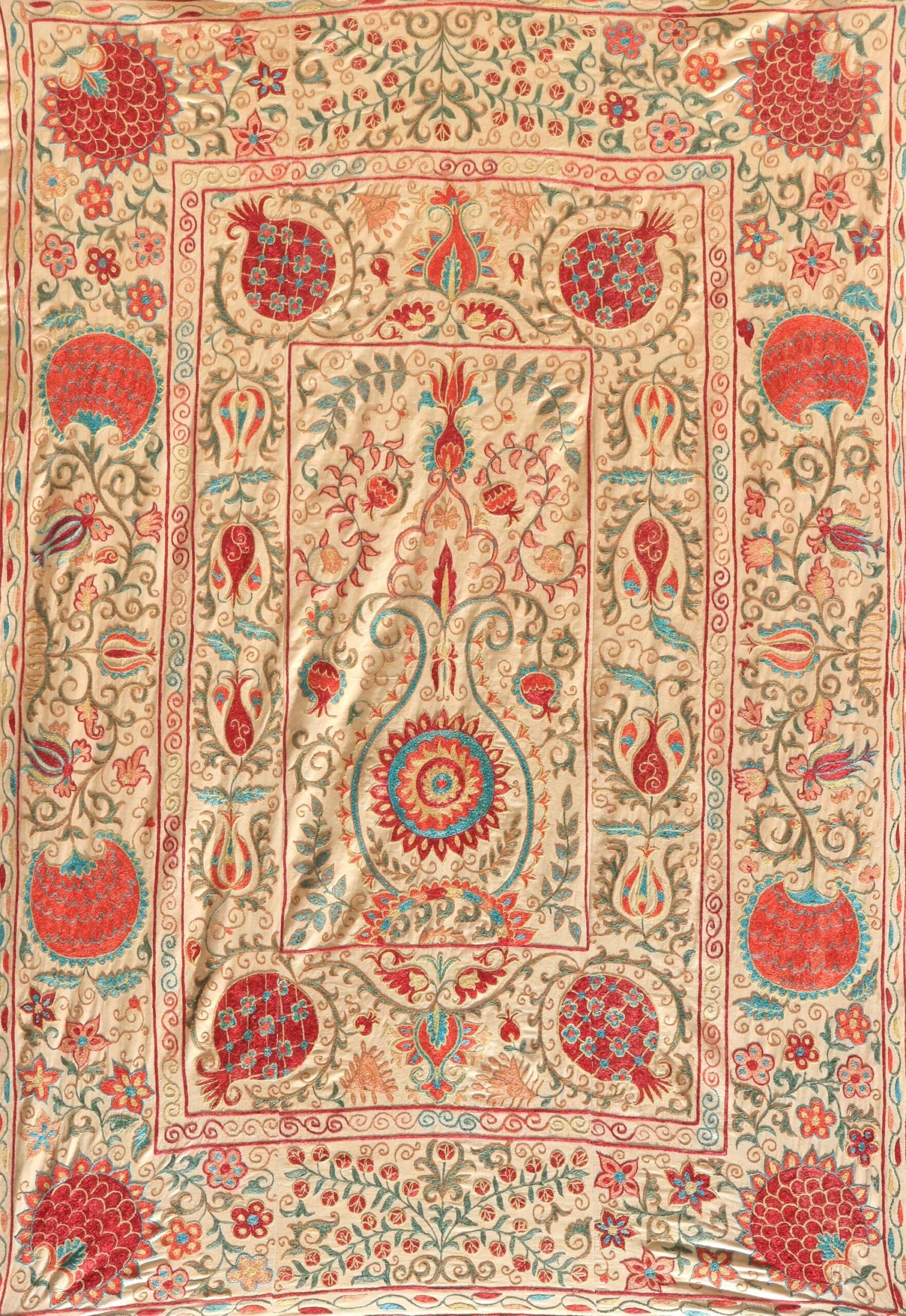 Uzbek handmade embroidery suzani. Bedspread, Bedcover, Wall hanging, Tapestry, Wall decor, Throw, tablecloth.