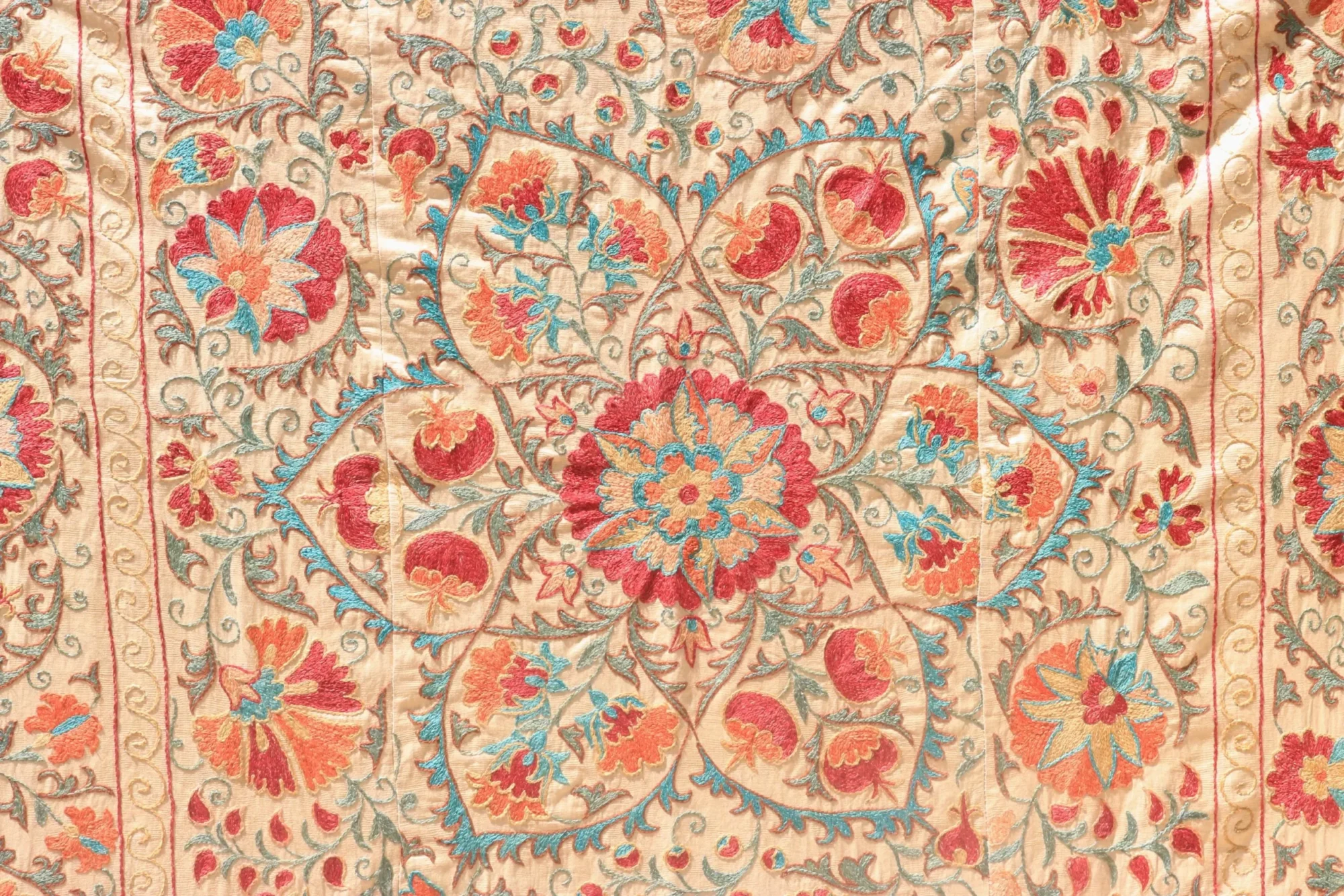 Uzbek handmade embroidery suzani. Bedspread, Bedcover, Wall hanging, Tapestry, Wall decor, Throw, tablecloth.