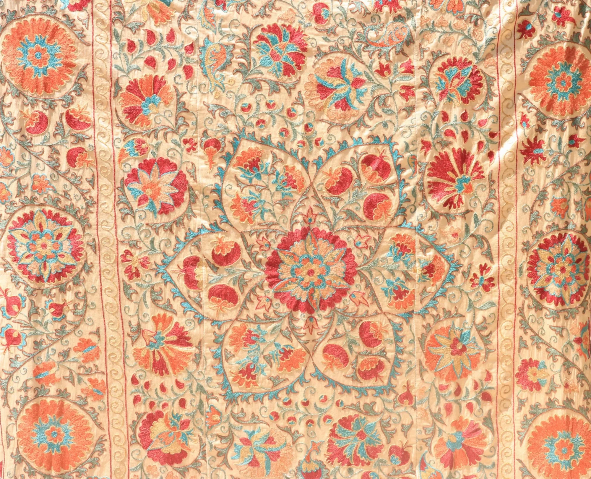 Uzbek handmade embroidery suzani. Bedspread, Bedcover, Wall hanging, Tapestry, Wall decor, Throw, tablecloth.