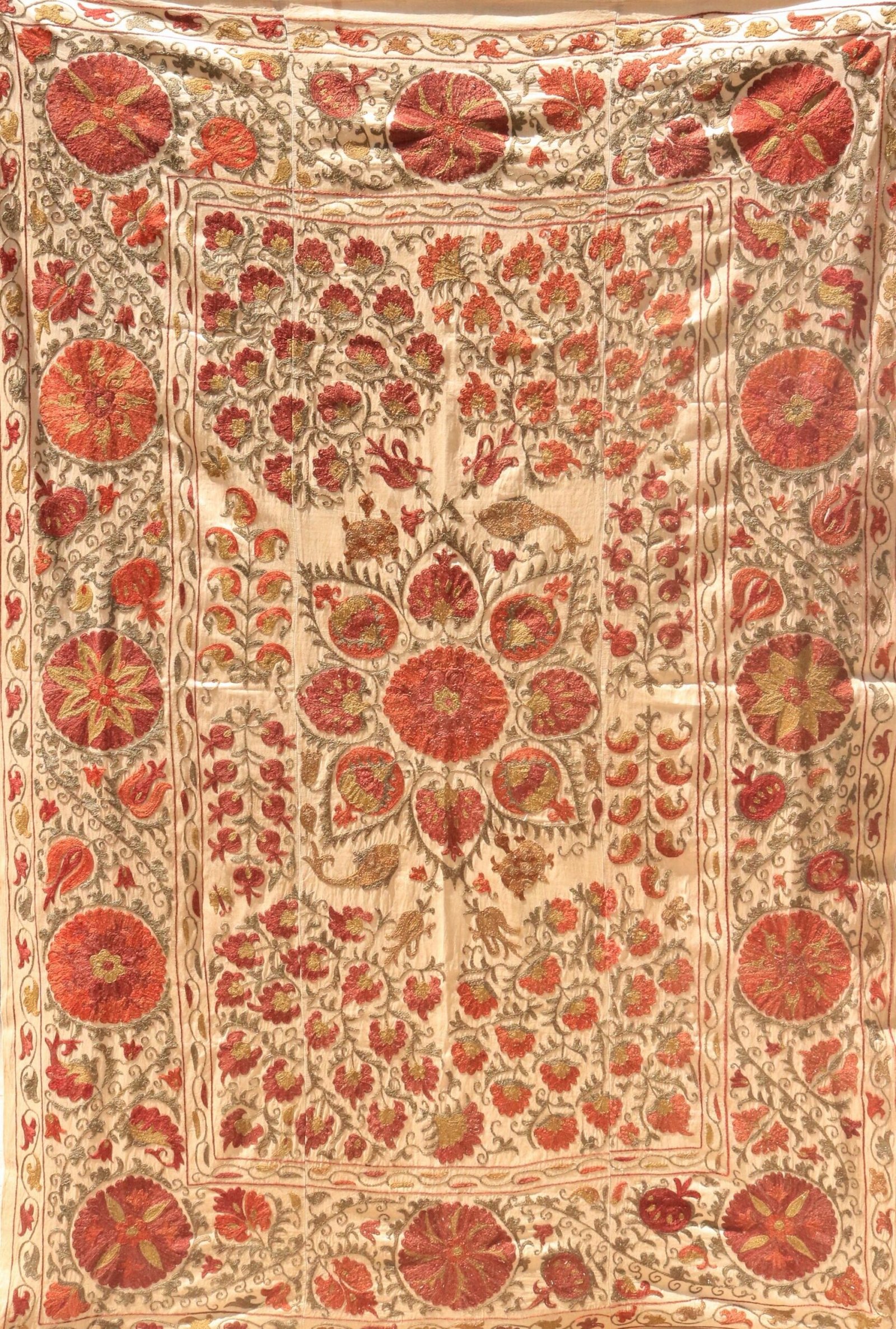 Uzbek handmade embroidery suzani. Bedspread, Bedcover, Wall hanging, Tapestry, Wall decor, Throw, tablecloth.