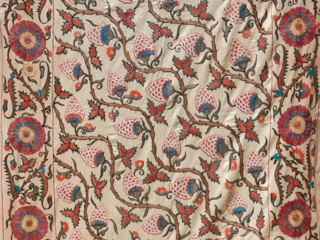 Uzbek handmade embroidery suzani. Bedspread, Bedcover, Wall hanging, Tapestry, Wall decor, Throw, tablecloth.