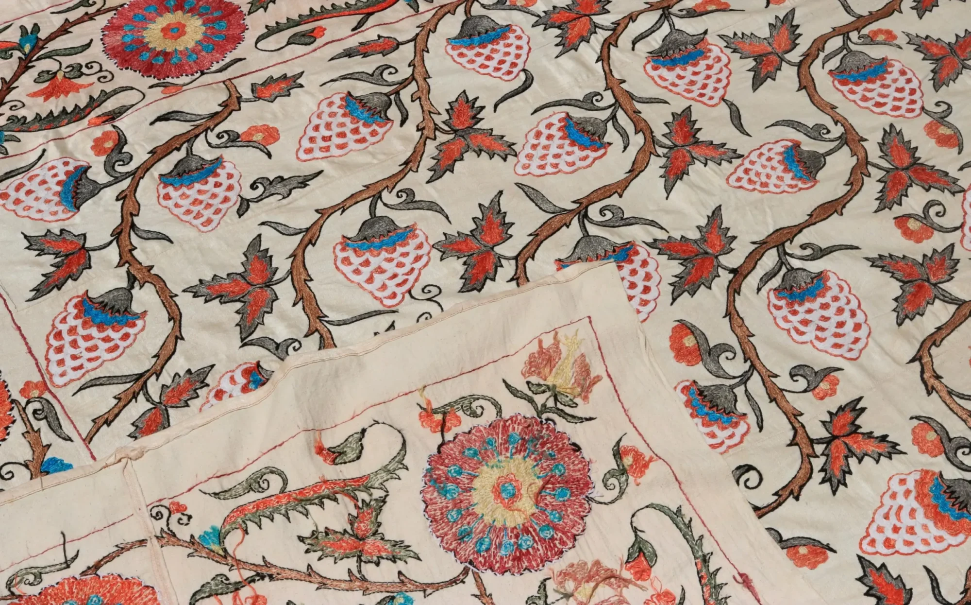 Uzbek handmade embroidery suzani. Bedspread, Bedcover, Wall hanging, Tapestry, Wall decor, Throw, tablecloth.