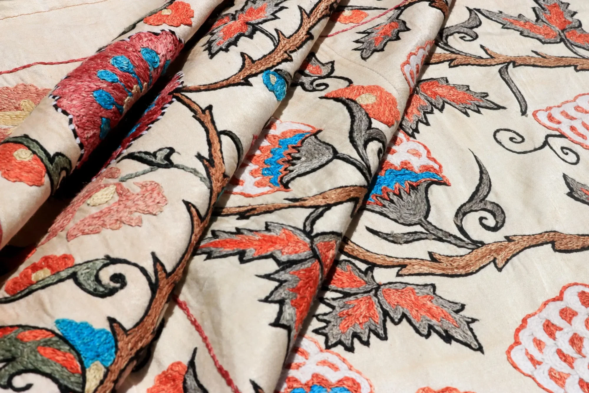 Uzbek handmade embroidery suzani. Bedspread, Bedcover, Wall hanging, Tapestry, Wall decor, Throw, tablecloth.