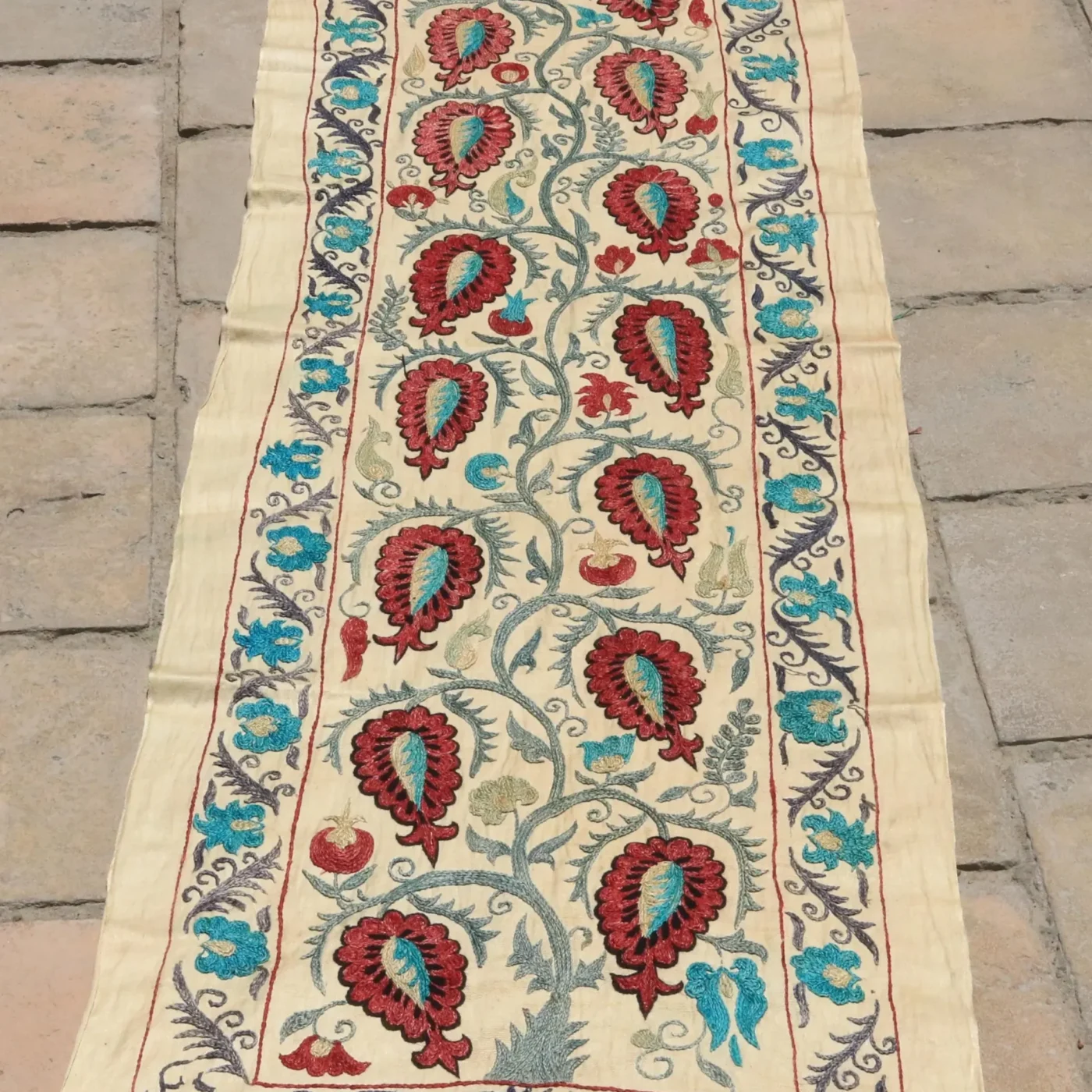 Uzbek handmade embroidery suzani. Bedspread, Bedcover, Wall hanging, Tapestry, Wall decor, Throw, tablecloth.