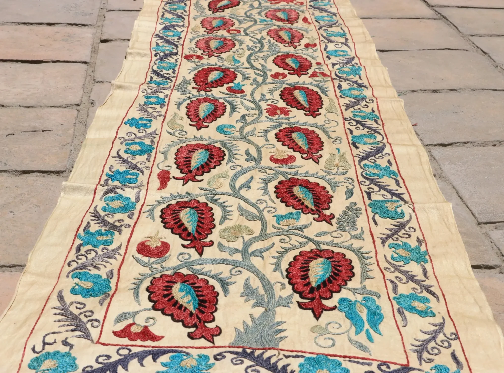 Uzbek handmade embroidery suzani. Bedspread, Bedcover, Wall hanging, Tapestry, Wall decor, Throw, tablecloth.