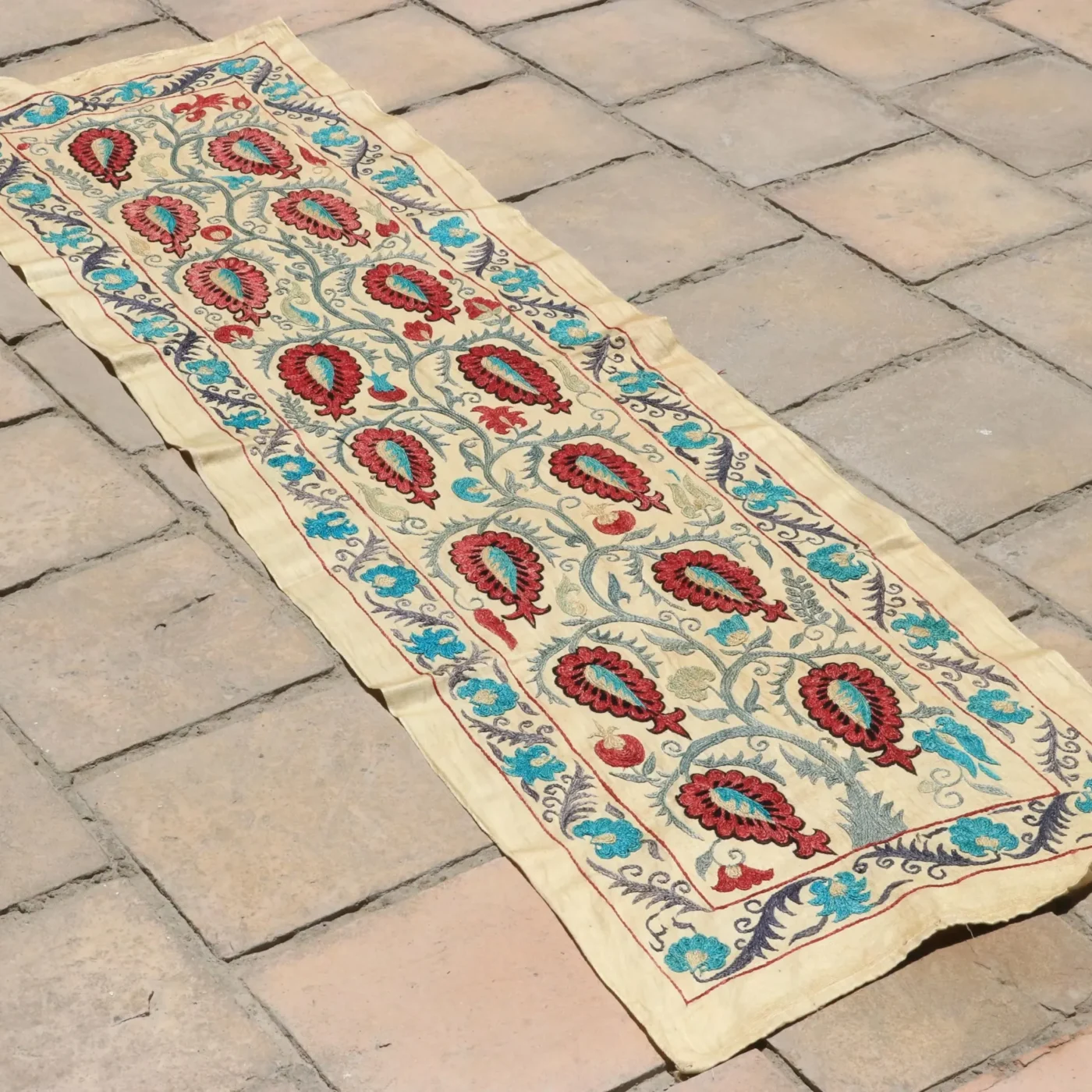 Uzbek handmade embroidery suzani. Bedspread, Bedcover, Wall hanging, Tapestry, Wall decor, Throw, tablecloth.