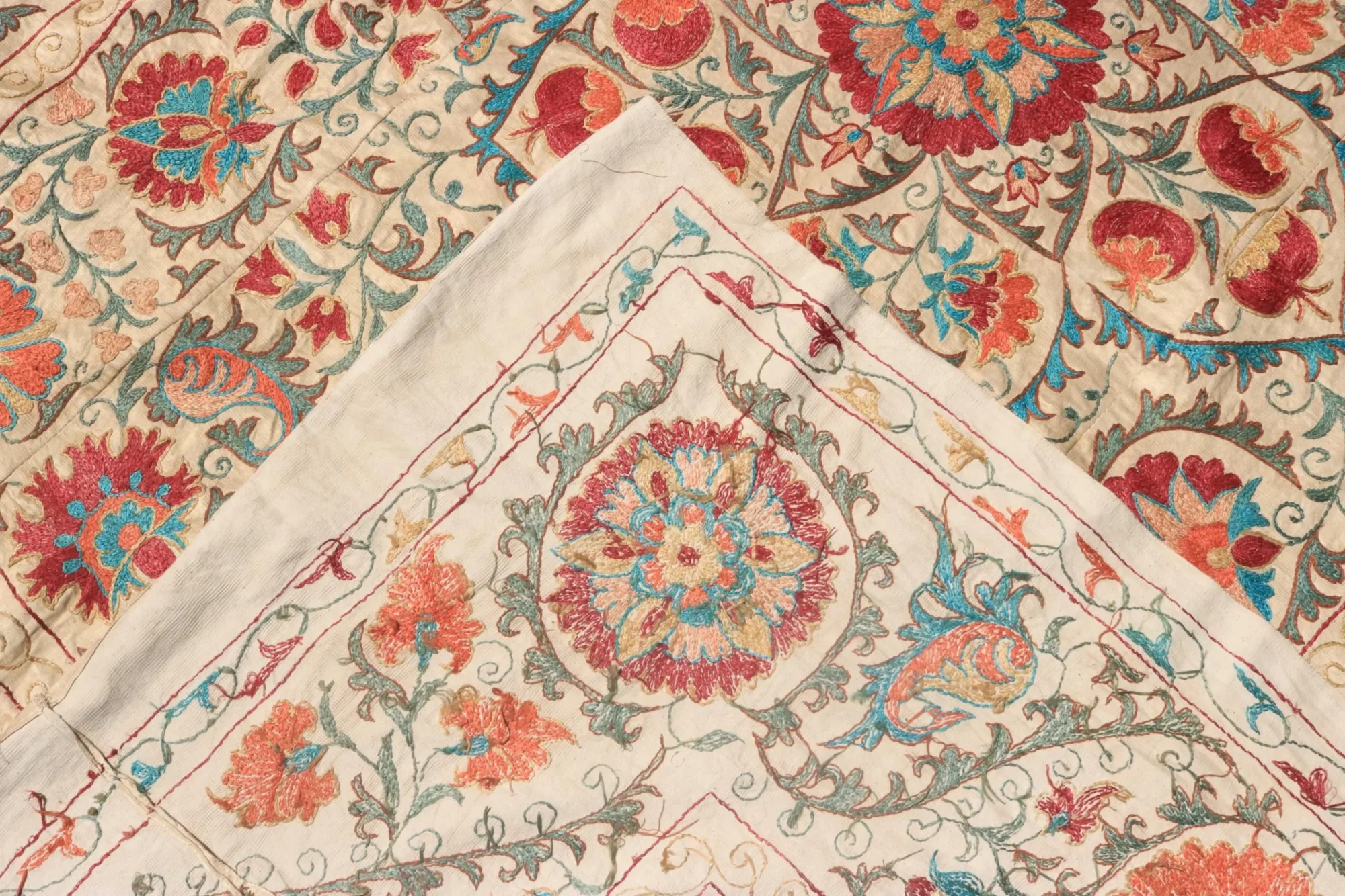 Uzbek handmade embroidery suzani. Bedspread, Bedcover, Wall hanging, Tapestry, Wall decor, Throw, tablecloth.