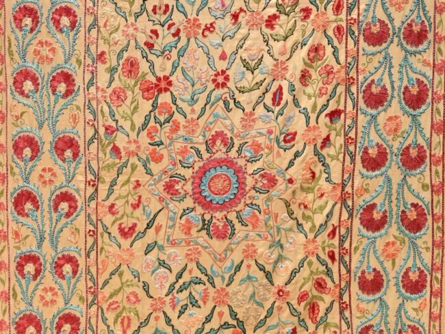 Uzbek handmade embroidery suzani. Bedspread, Bedcover, Wall hanging, Tapestry, Wall decor, Throw, tablecloth.