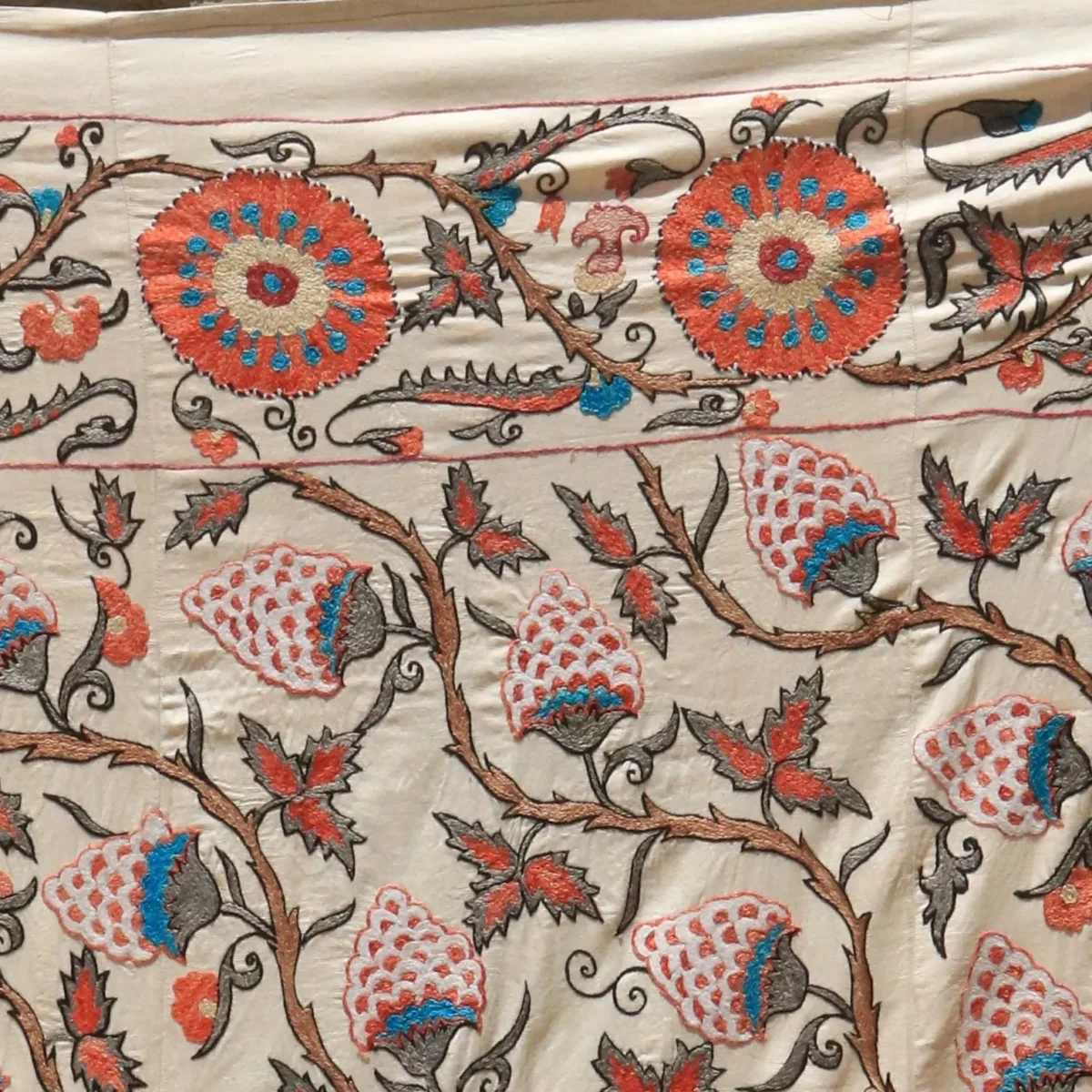 Uzbek handmade embroidery suzani. Bedspread, Bedcover, Wall hanging, Tapestry, Wall decor, Throw, tablecloth.