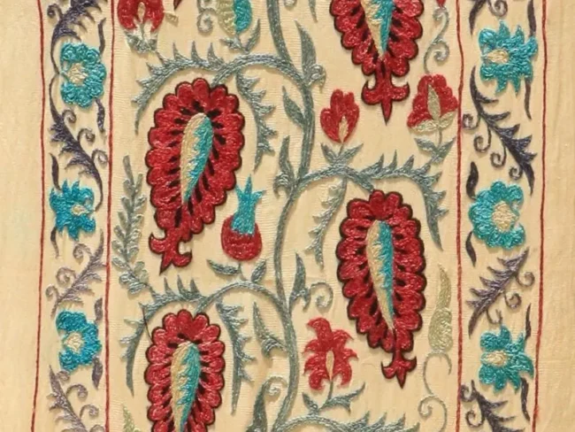 Uzbek handmade embroidery suzani. Bedspread, Bedcover, Wall hanging, Tapestry, Wall decor, Throw, tablecloth.