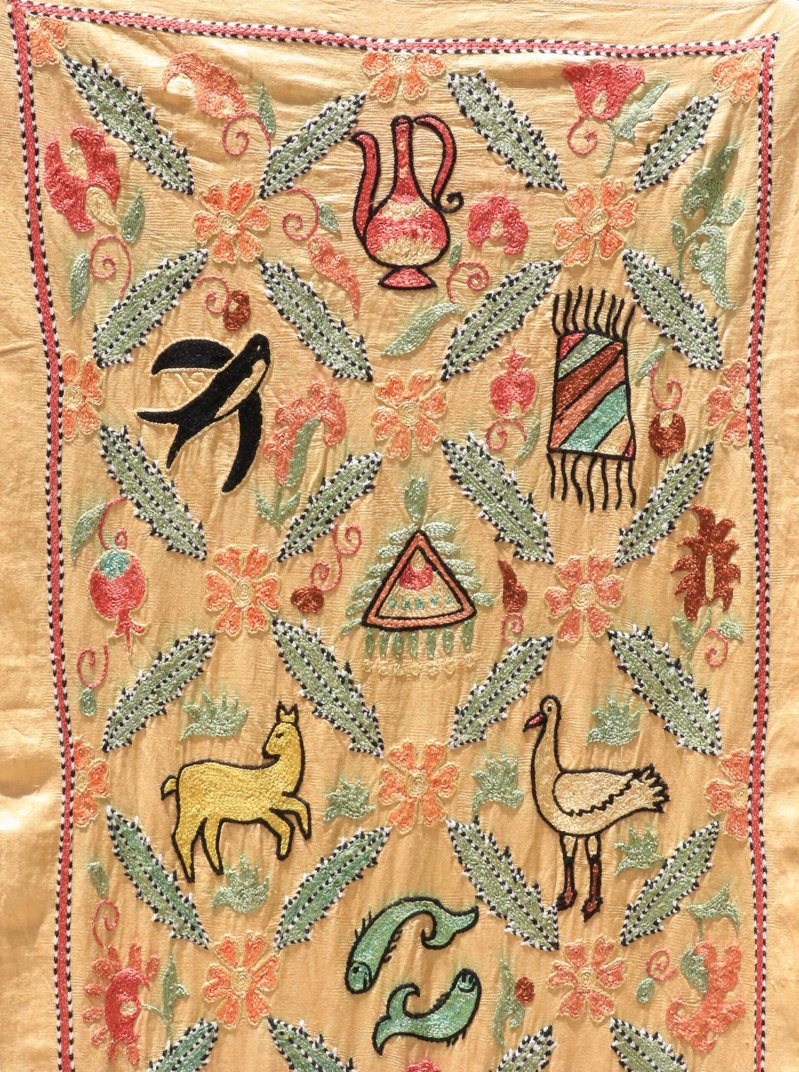 Uzbek handmade embroidery suzani. Bedspread, Bedcover, Wall hanging, Tapestry, Wall decor, Throw, tablecloth.