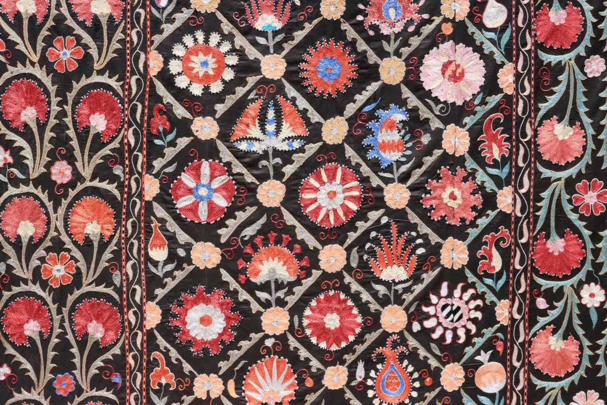 Uzbek handmade embroidery suzani. Bedspread, Bedcover, Wall hanging, Tapestry, Wall decor, Throw, tablecloth.