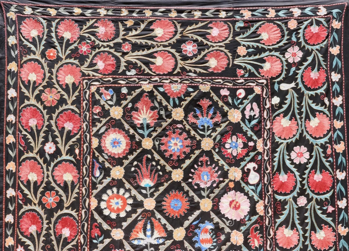 Uzbek handmade embroidery suzani. Bedspread, Bedcover, Wall hanging, Tapestry, Wall decor, Throw, tablecloth.