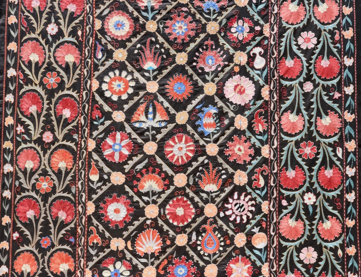 Uzbek handmade embroidery suzani. Bedspread, Bedcover, Wall hanging, Tapestry, Wall decor, Throw, tablecloth.
