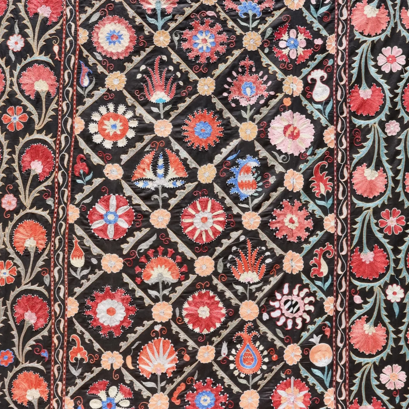 Uzbek handmade embroidery suzani. Bedspread, Bedcover, Wall hanging, Tapestry, Wall decor, Throw, tablecloth.