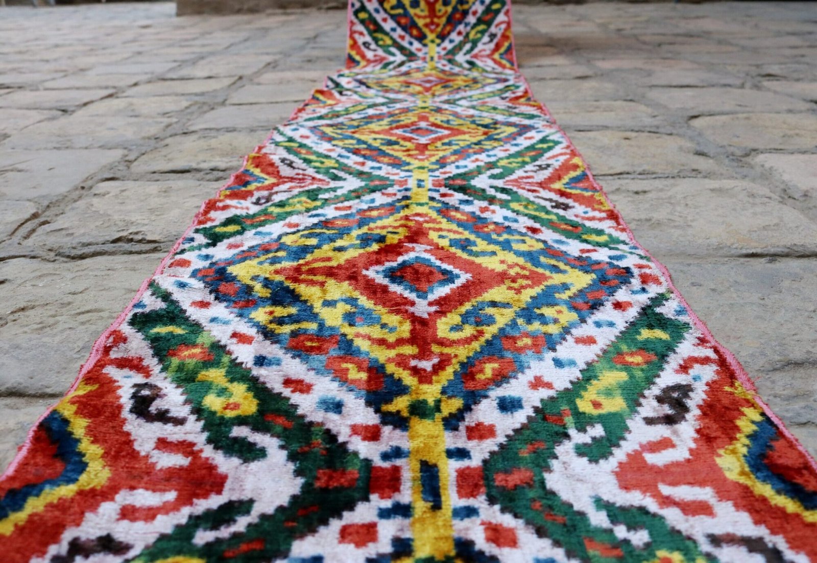 il_fullxfull.2539766200_a62i Uzbek handmade, handwoven, hand-dyed, natural Silk Velvet ikat fabric. Exclusive corduroy fabric.