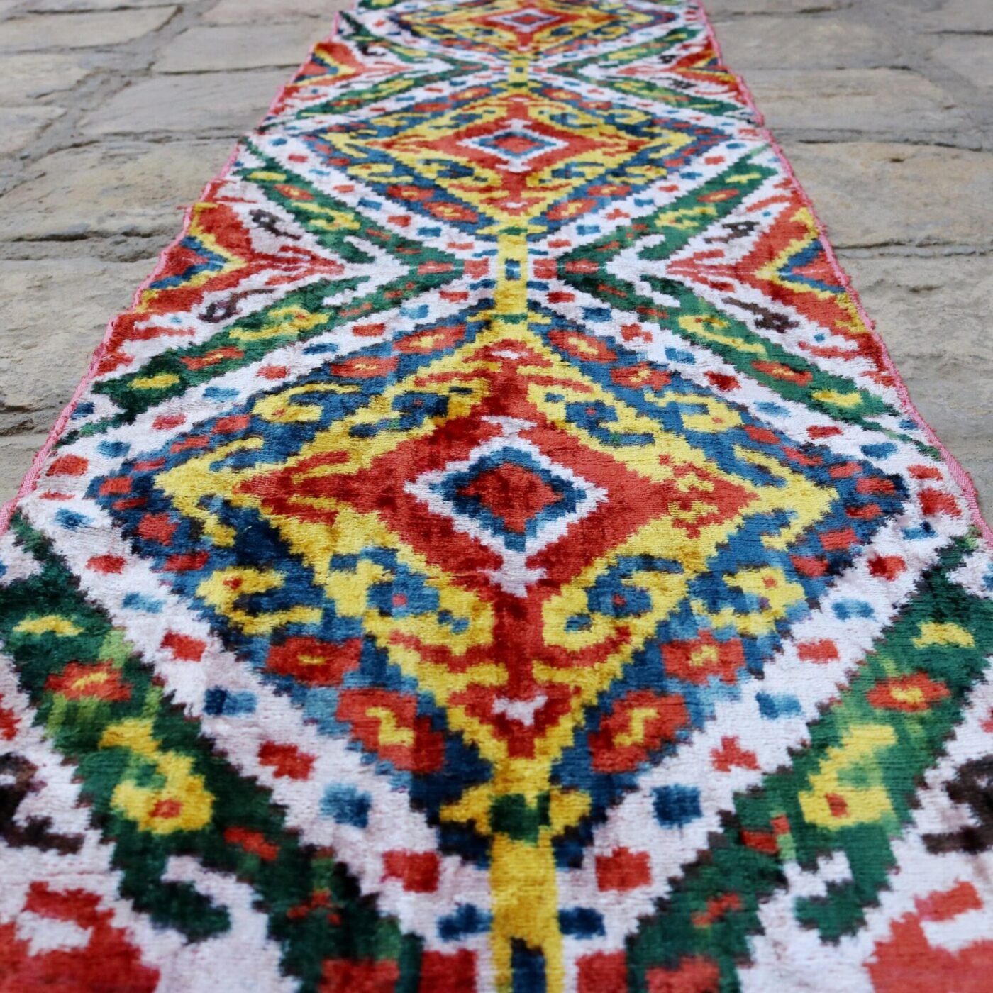 il_fullxfull.2539770416_7urg Uzbek handmade, handwoven, hand-dyed, natural Silk Velvet ikat fabric. Exclusive corduroy fabric.