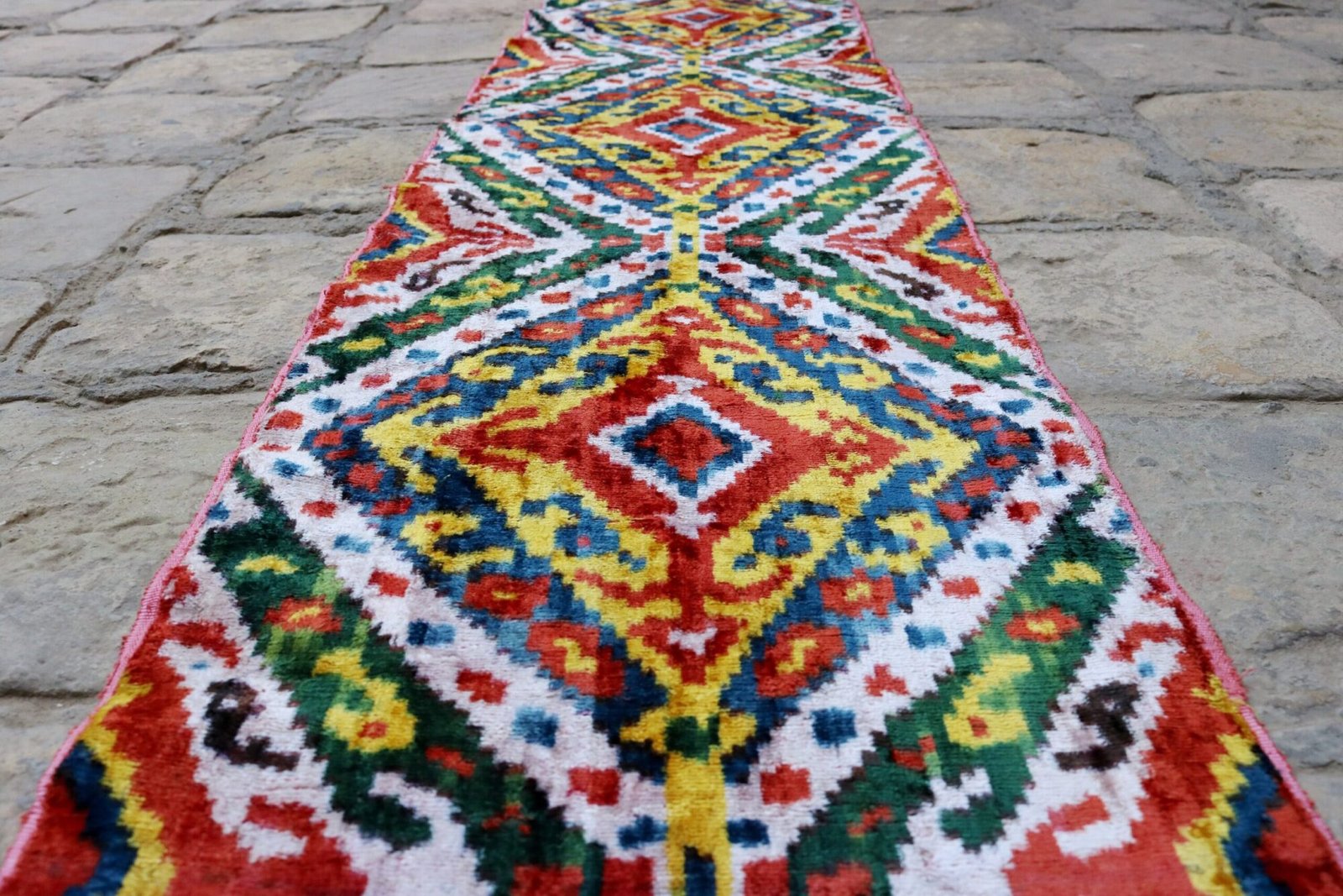 il_fullxfull.2539770416_7urg Uzbek handmade, handwoven, hand-dyed, natural Silk Velvet ikat fabric. Exclusive corduroy fabric.