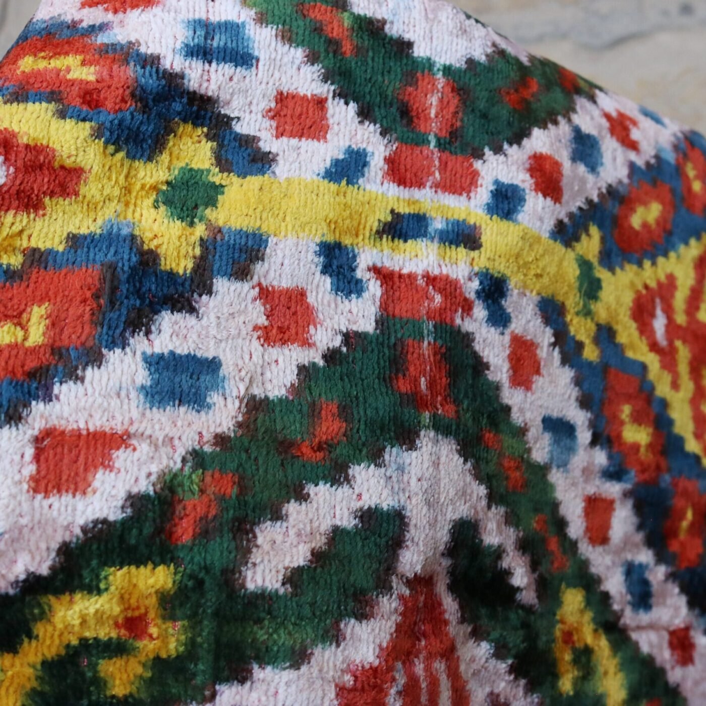 il_fullxfull.2539789388_f21z Uzbek handmade, handwoven, hand-dyed, natural Silk Velvet ikat fabric. Exclusive corduroy fabric.