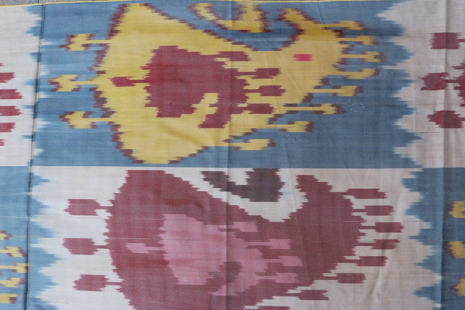 il_fullxfull.2587476531_3vf5 Uzbek handmade, handwoven, hand-dyed, natural 100% Silk ikat fabric.