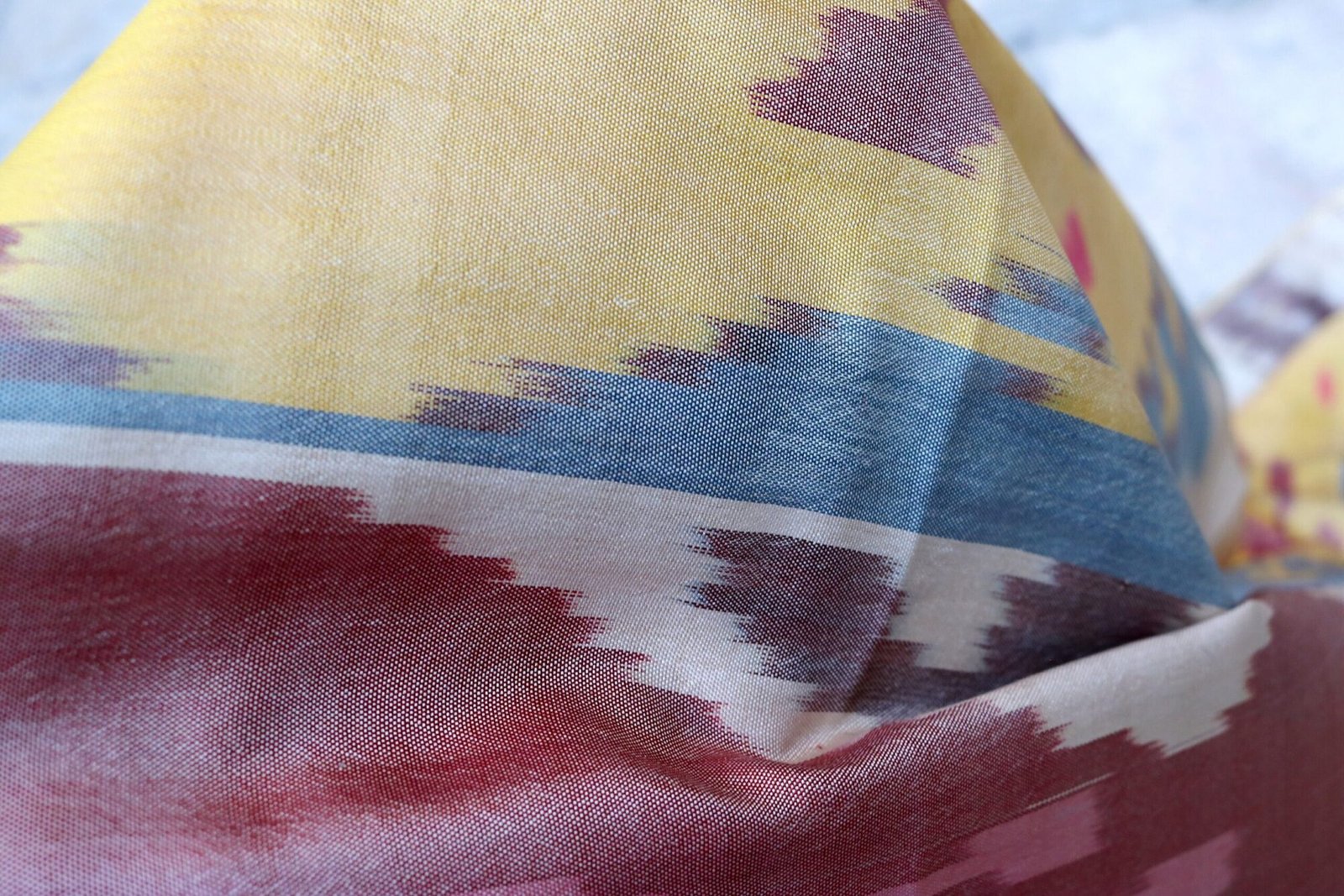 il_fullxfull.2587482727_k6zu Uzbek handmade, handwoven, hand-dyed, natural 100% Silk ikat fabric.