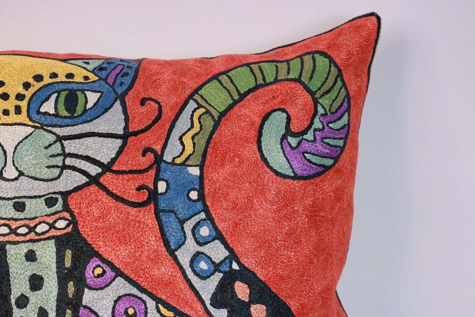 Hand made embroidery pillow cover, pillow case Pablo Picasso style, Decorative cushion cover