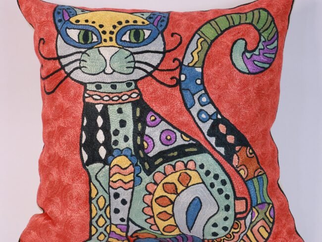 Hand made embroidery pillow cover, pillow case Pablo Picasso style, Decorative cushion cover