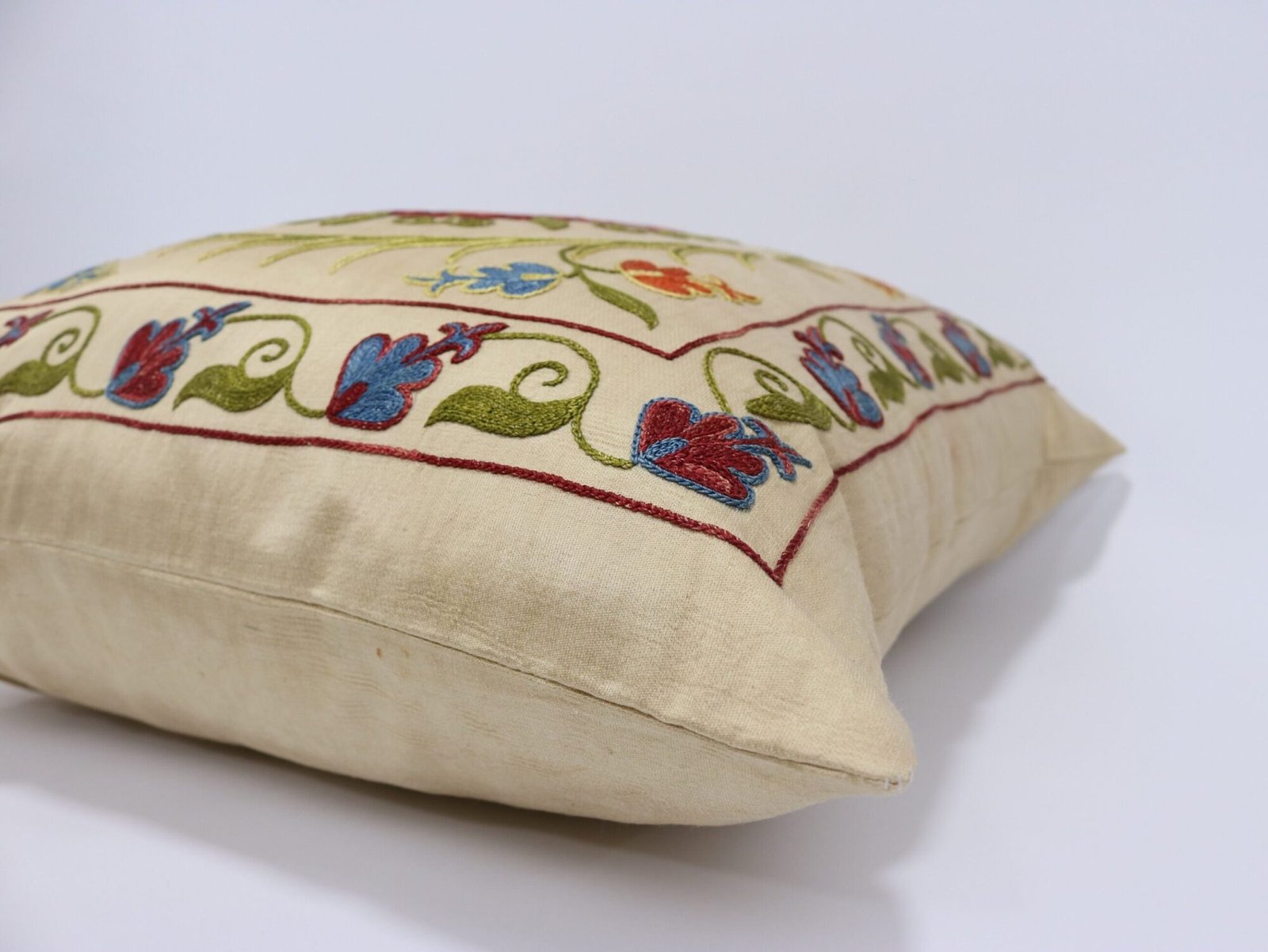Suzani Pillow Uzbek Embroidery, Suzani Throw Pillow, Suzani Cushion Cover, Suzani Pillow Cover, Hand Embroidery Decorative Pillow-Pillowcase