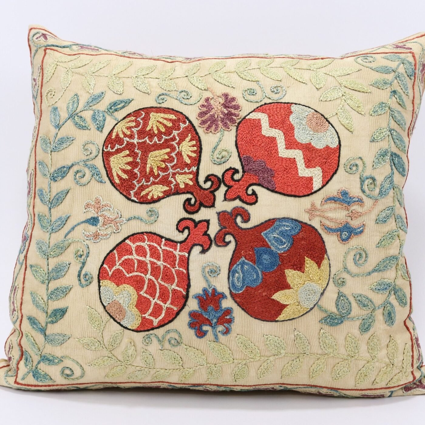 Suzani Pillow Uzbek Embroidery,Suzani 16 x 16 Throw Pillow, Suzani Cushion Cover,Suzani Pillow Cover,Hand Embroidery Suzani Pillow,Best Sale