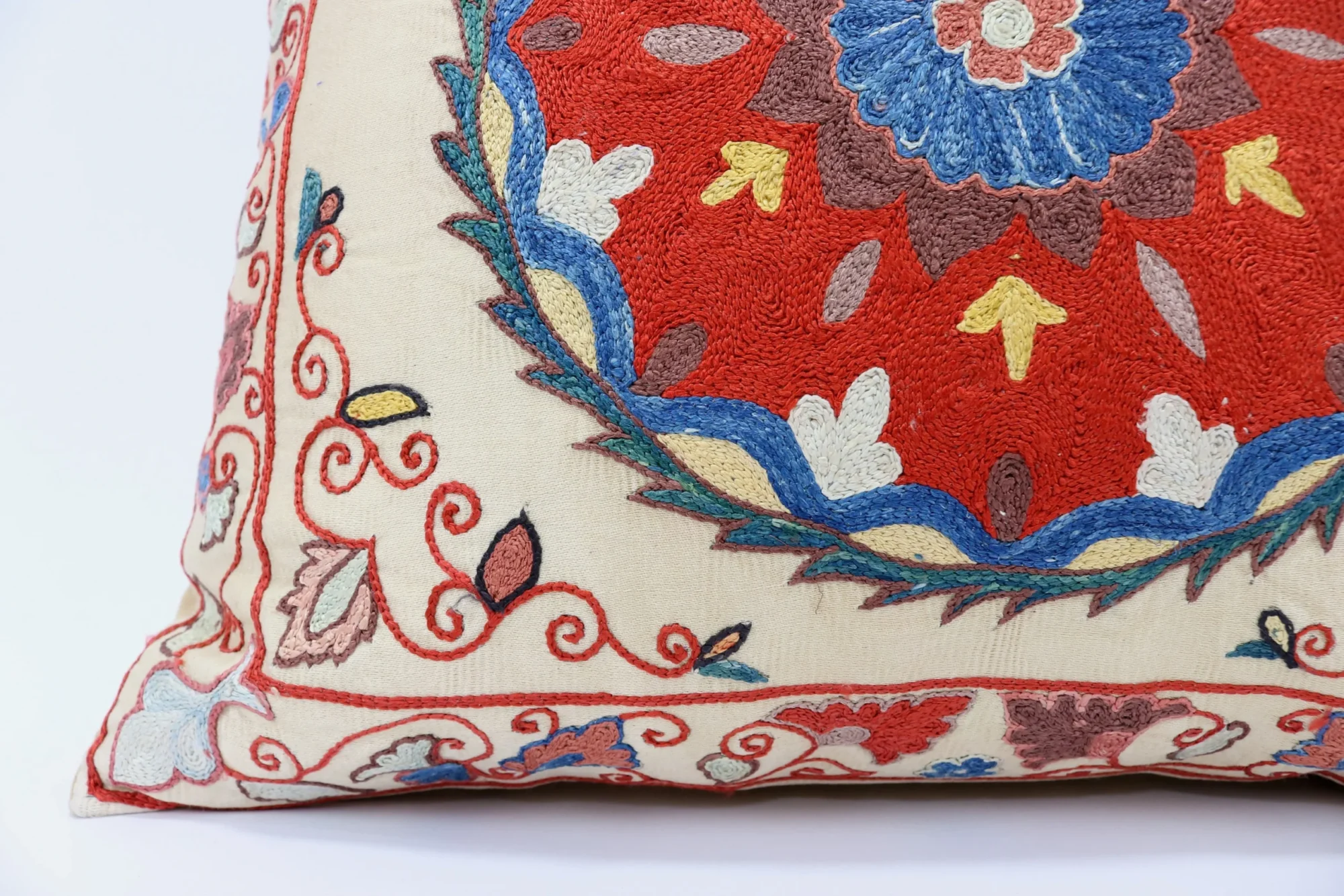 Suzani Pillow Uzbek Embroidery,Suzani 16 x 16 Throw Pillow, Suzani Cushion Cover,Suzani Pillow Cover,Hand Embroidery Suzani Pillow,Best Sale