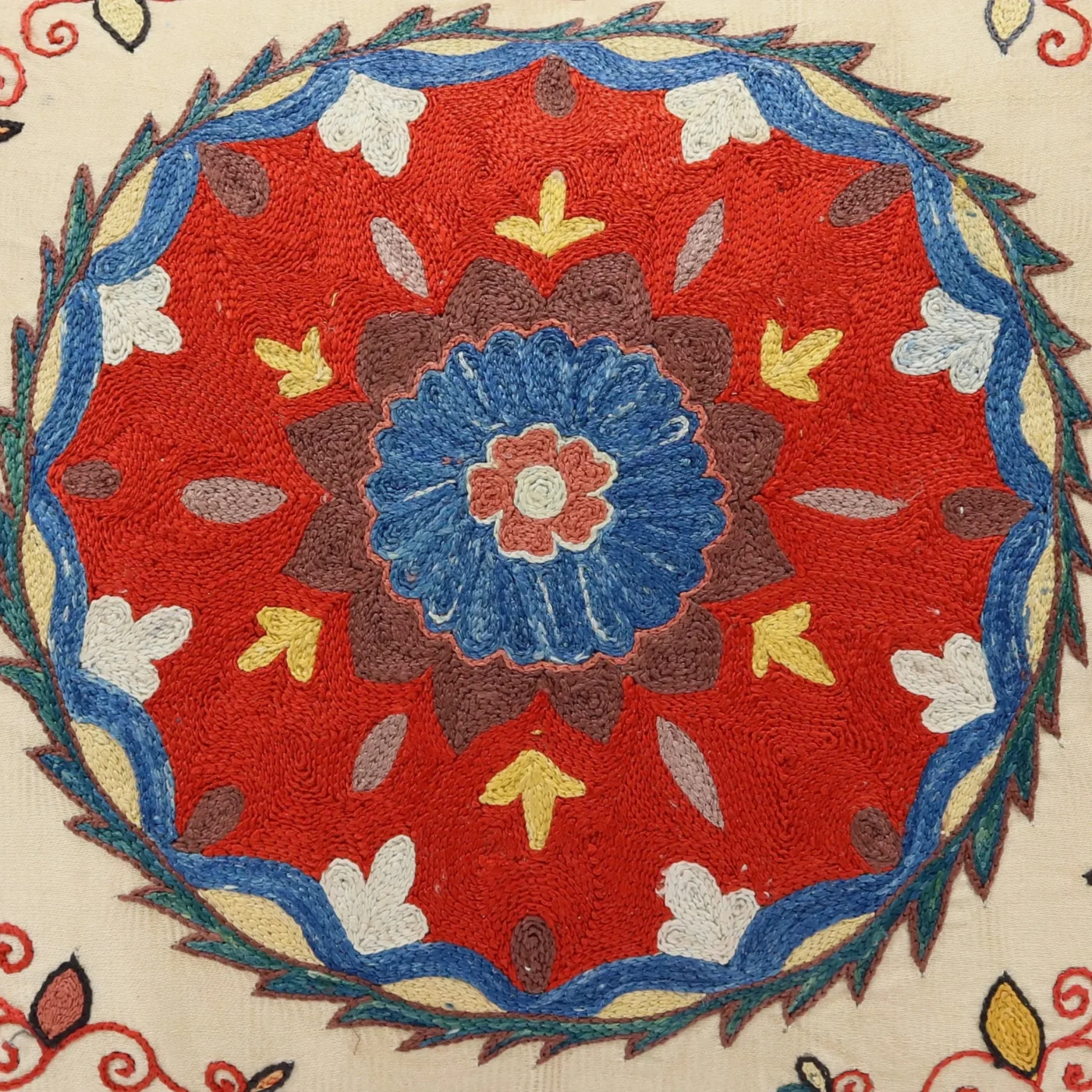 Suzani Pillow Uzbek Embroidery,Suzani 16 x 16 Throw Pillow, Suzani Cushion Cover,Suzani Pillow Cover,Hand Embroidery Suzani Pillow,Best Sale