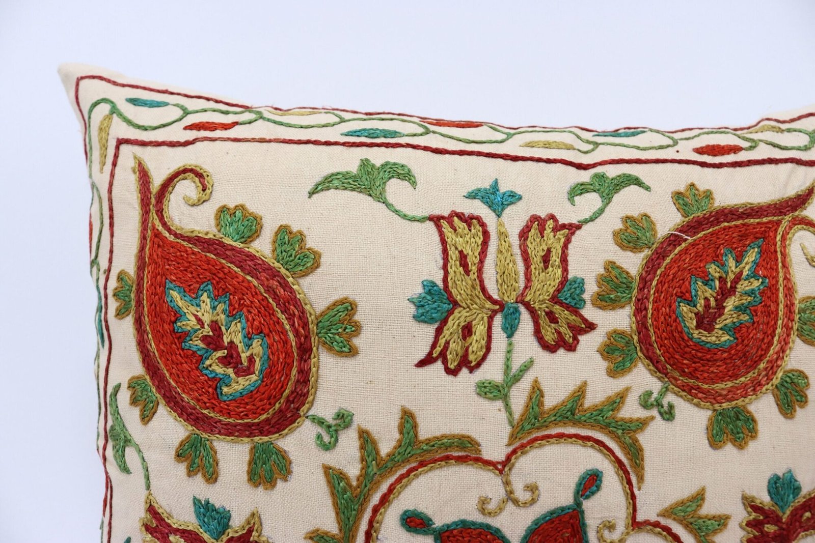 Suzani Pillow Uzbek Embroidery,Suzani 16 x 16 Throw Pillow, Suzani Cushion Cover,Suzani Pillow Cover,Hand Embroidery Suzani Pillow,Best Sale