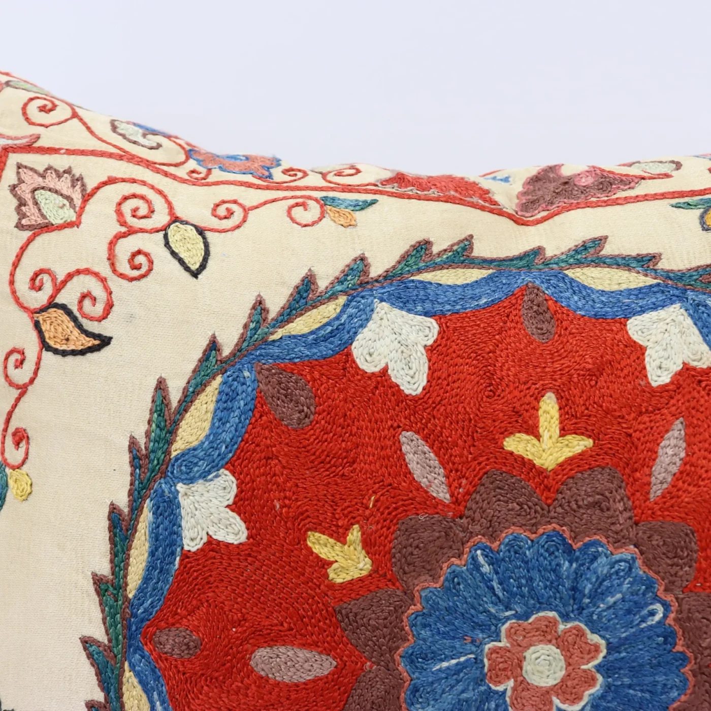 Suzani Pillow Uzbek Embroidery,Suzani 16 x 16 Throw Pillow, Suzani Cushion Cover,Suzani Pillow Cover,Hand Embroidery Suzani Pillow,Best Sale
