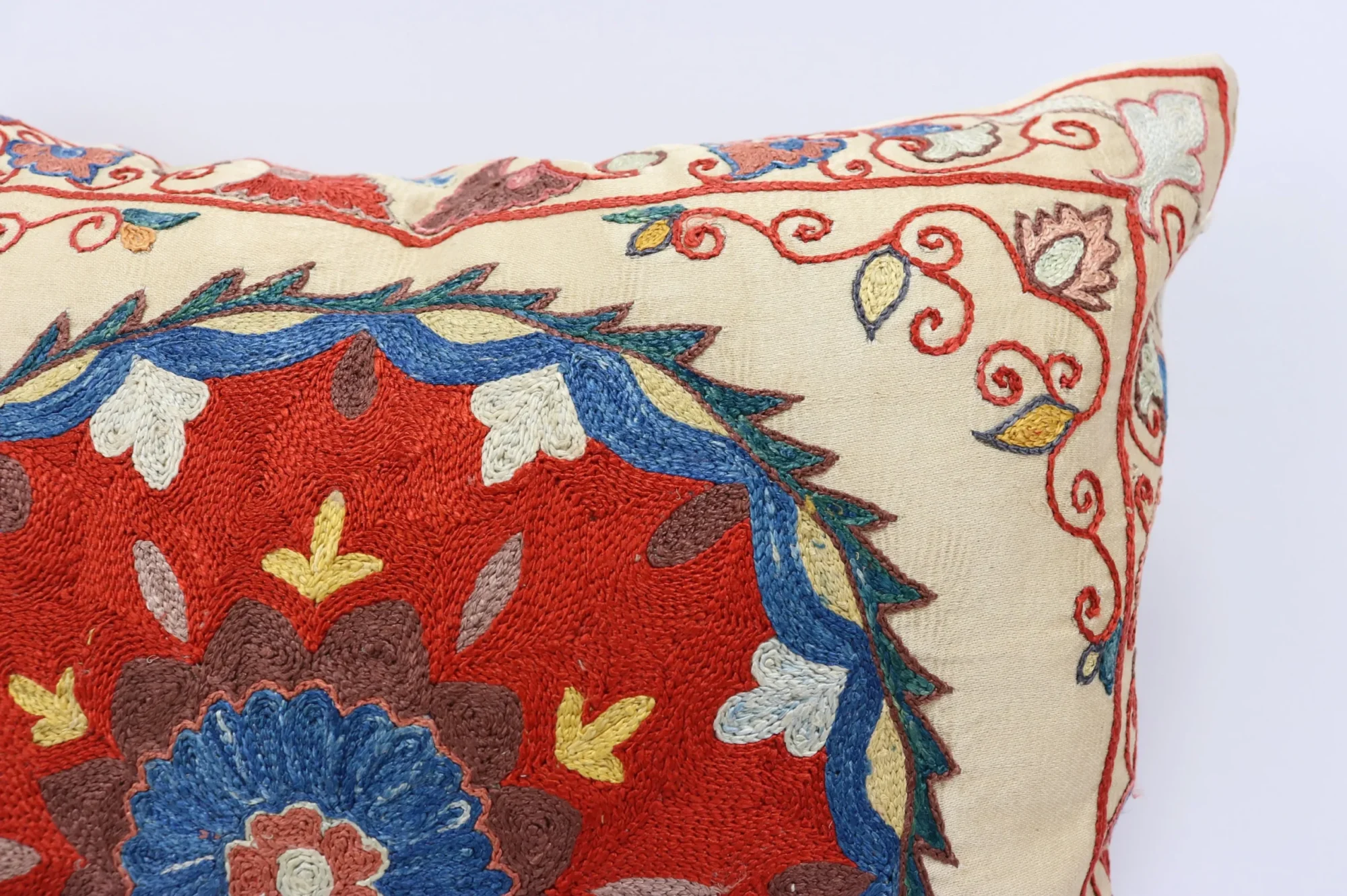 Suzani Pillow Uzbek Embroidery,Suzani 16 x 16 Throw Pillow, Suzani Cushion Cover,Suzani Pillow Cover,Hand Embroidery Suzani Pillow,Best Sale