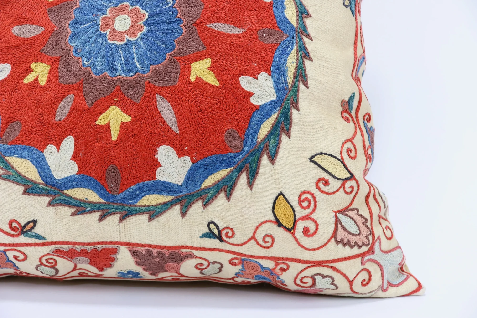 Suzani Pillow Uzbek Embroidery,Suzani 16 x 16 Throw Pillow, Suzani Cushion Cover,Suzani Pillow Cover,Hand Embroidery Suzani Pillow,Best Sale