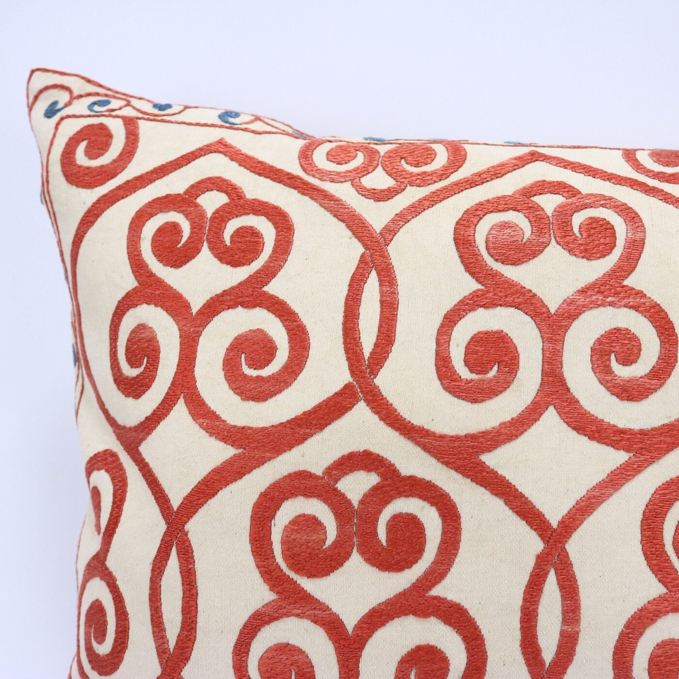 Floral Suzani Pillow Uzbek hand embroidery Suzani Throw Pillow, Suzani Cushion Cover, Suzani Pillow, Boho cushion, Silk Designer Pillow