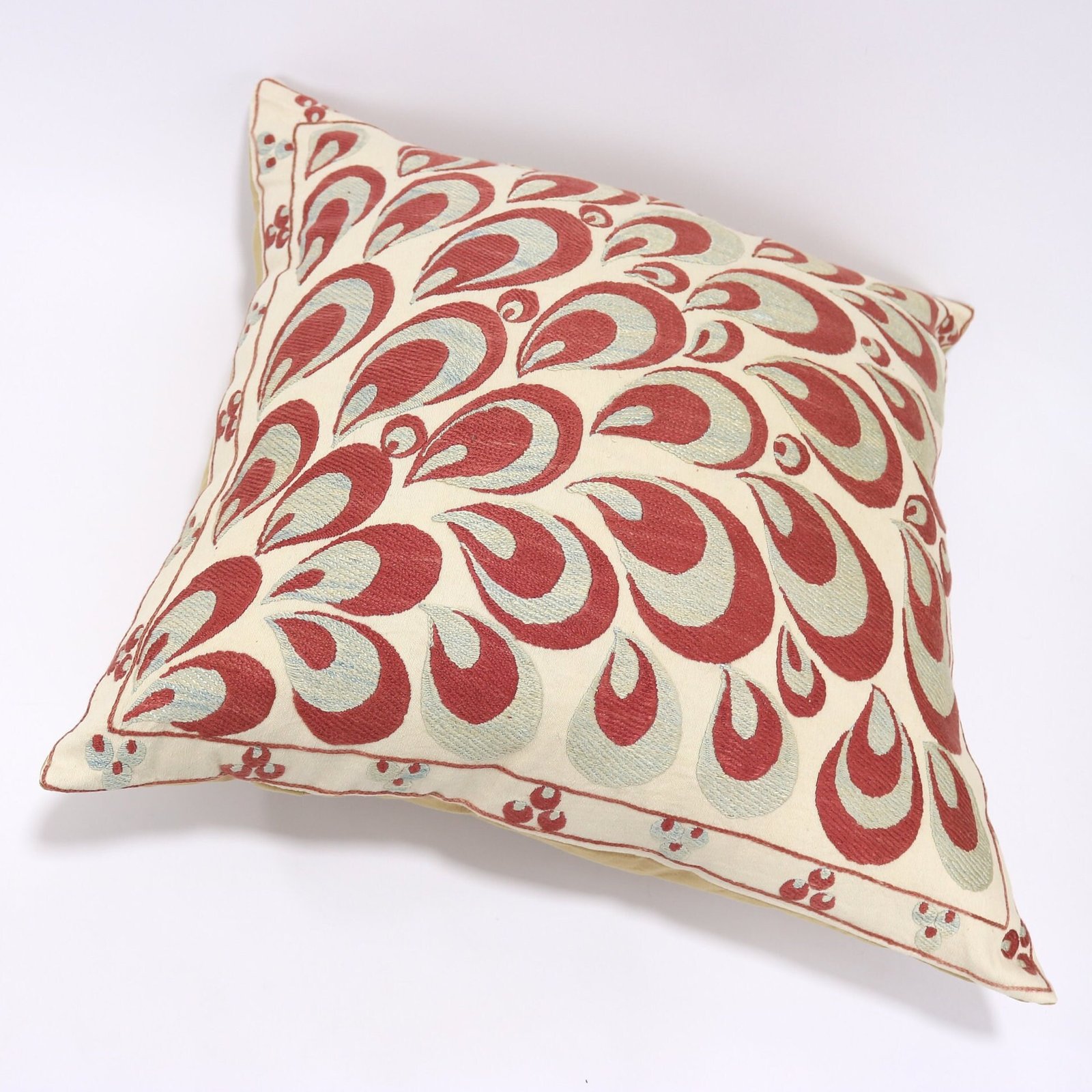 Floral Suzani Pillow Uzbek hand embroidery Suzani Throw Pillow, Suzani Cushion Cover, Suzani Pillow, Boho cushion, Silk Designer Pillow
