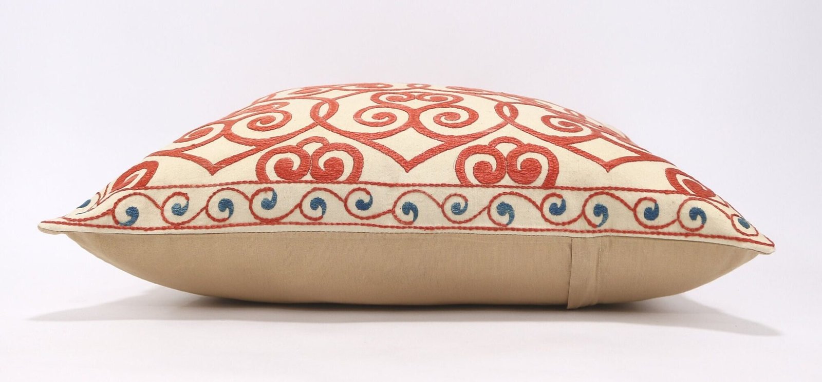 Floral Suzani Pillow Uzbek hand embroidery Suzani Throw Pillow, Suzani Cushion Cover, Suzani Pillow, Boho cushion, Silk Designer Pillow