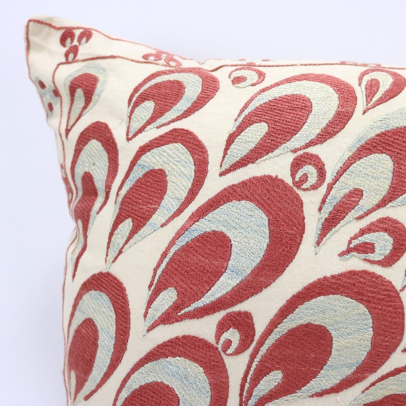 Floral Suzani Pillow Uzbek hand embroidery Suzani Throw Pillow, Suzani Cushion Cover, Suzani Pillow, Boho cushion, Silk Designer Pillow