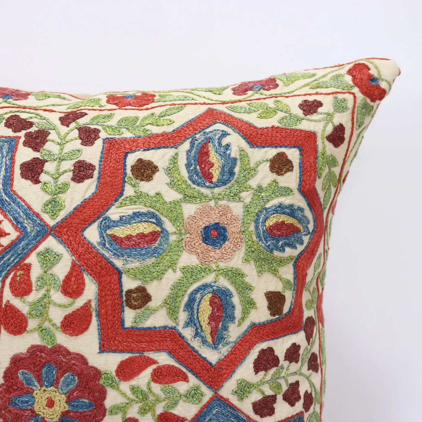 Suzani Pillow Uzbek hand embroidery Suzani Throw Pillow, Suzani Cushion Cover Suzani Pillow Cover Hand Embroidery Pillow Best Sale