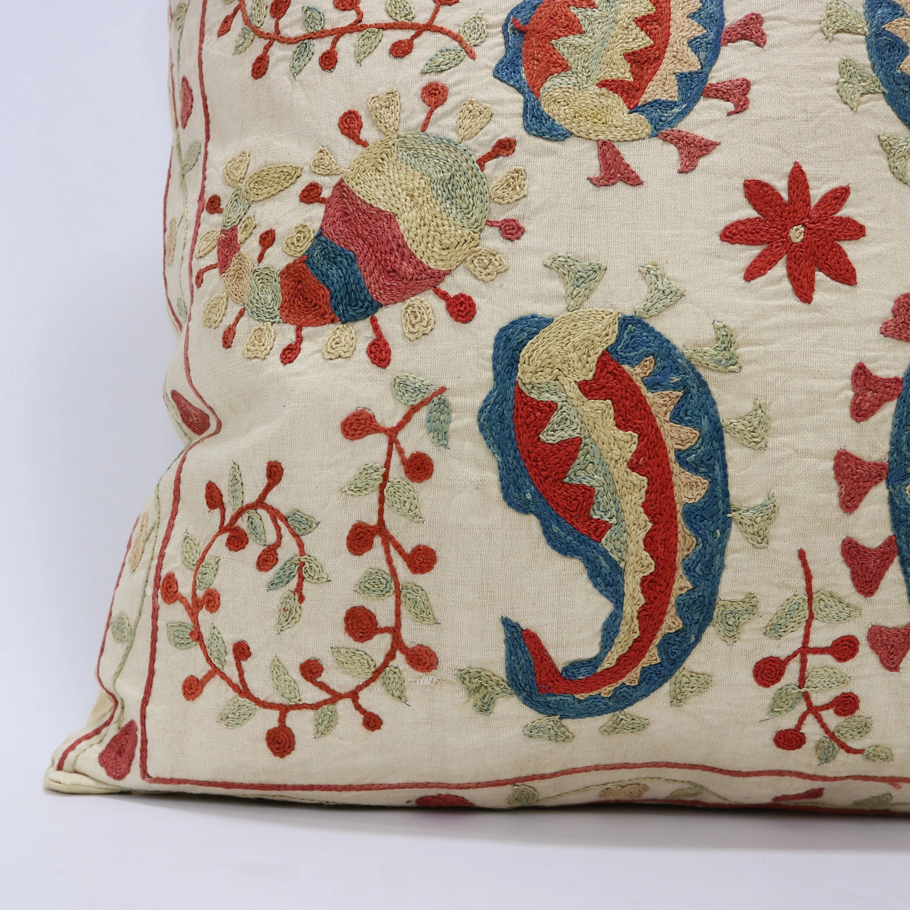 Suzani Pillow Uzbek hand embroidery Suzani Throw Pillow, Suzani Cushion Cover Suzani Pillow Cover Hand Embroidery Pillow Best Sale