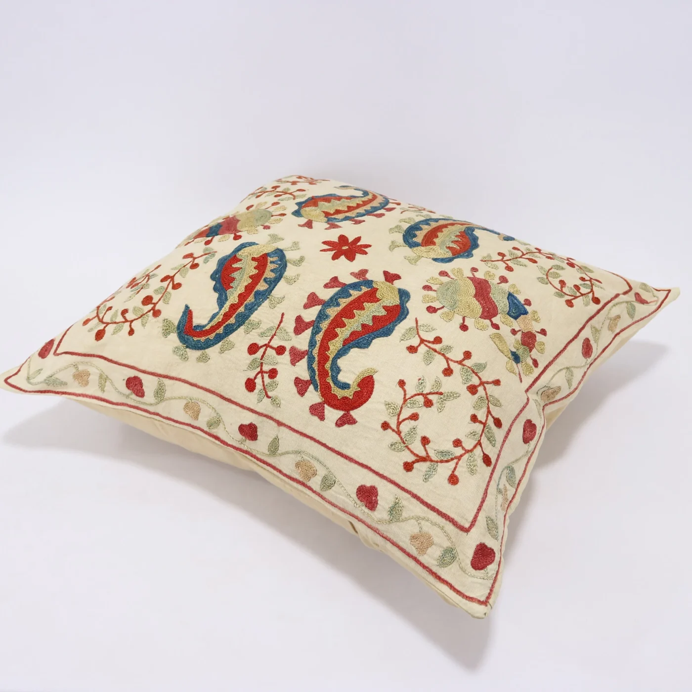 Suzani Pillow Uzbek hand embroidery Suzani Throw Pillow, Suzani Cushion Cover Suzani Pillow Cover Hand Embroidery Pillow Best Sale