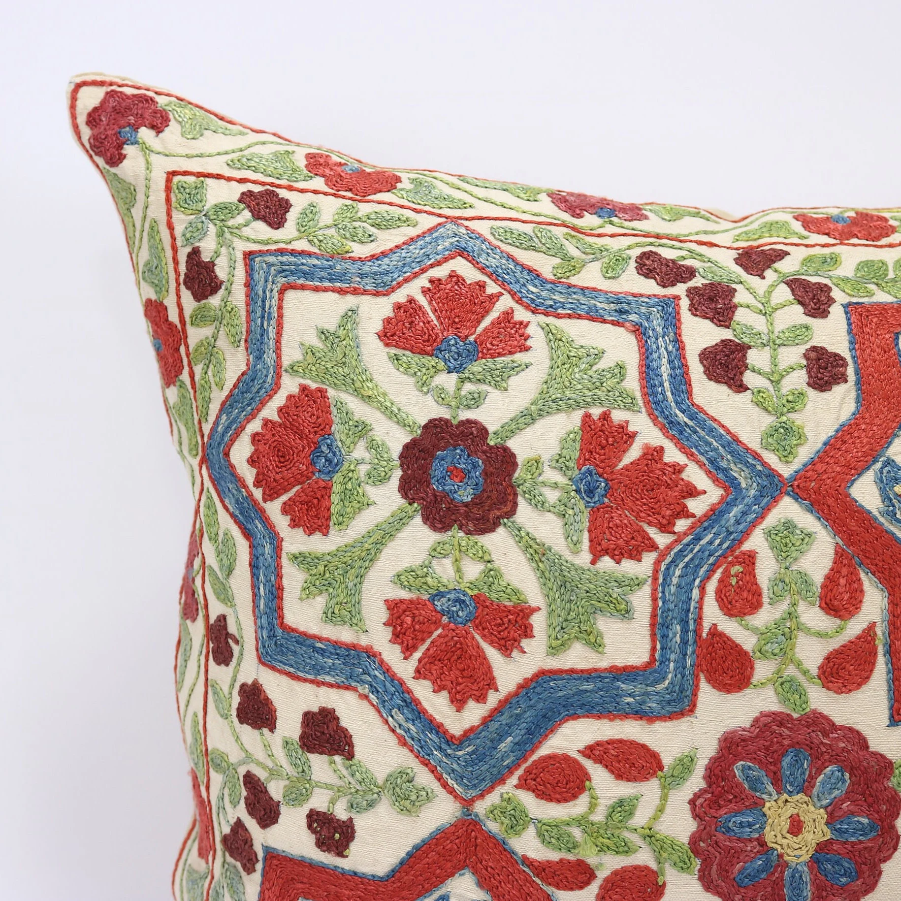 Suzani Pillow Uzbek hand embroidery Suzani Throw Pillow, Suzani Cushion Cover Suzani Pillow Cover Hand Embroidery Pillow Best Sale