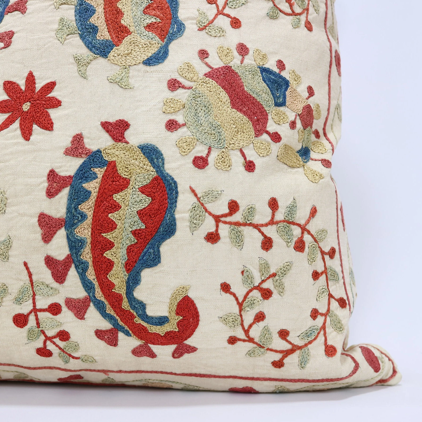 Suzani Pillow Uzbek hand embroidery Suzani Throw Pillow, Suzani Cushion Cover Suzani Pillow Cover Hand Embroidery Pillow Best Sale