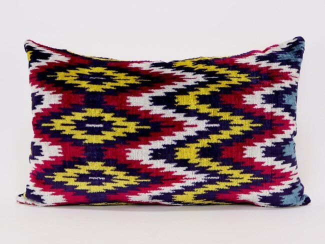 Velvet ikat pillow, Velvet Ikat cushion, Pillow cover, Decorative pillow, Handmade pillow, Throw pillow, Velvet pillow, Home Decor Cushion